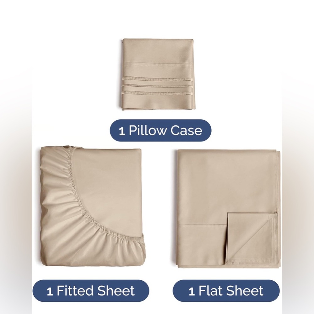 Twin XL Size 3 Piece Sheet Set